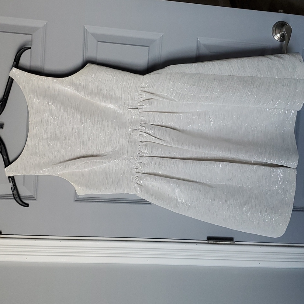 Dress, silver size 11. Cute bow on front.